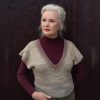 Deep Dive hand knitted slipover or vest with V-neck drop shoulder