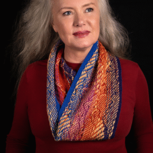 Creative knitting patterns hand knit cowl colorwork Floating Sunset